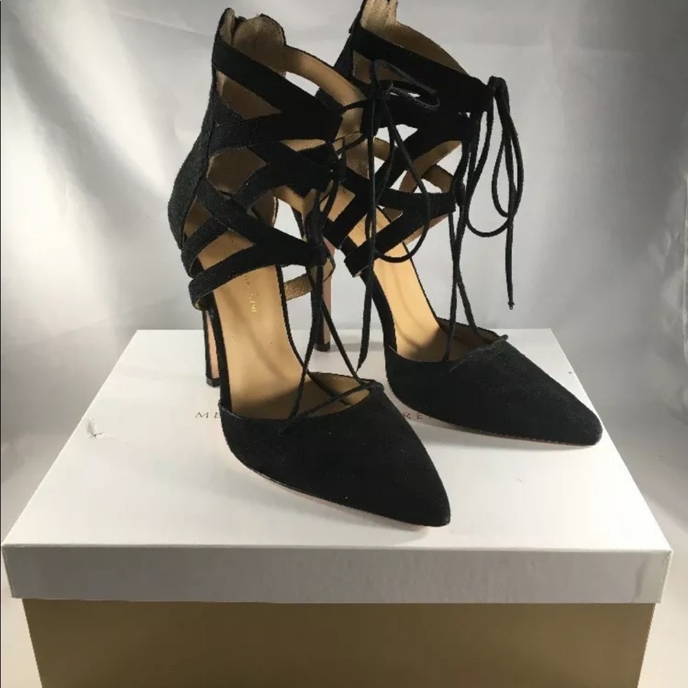 Mercanti Fiorentini Ghillie Black Heels (NIB)